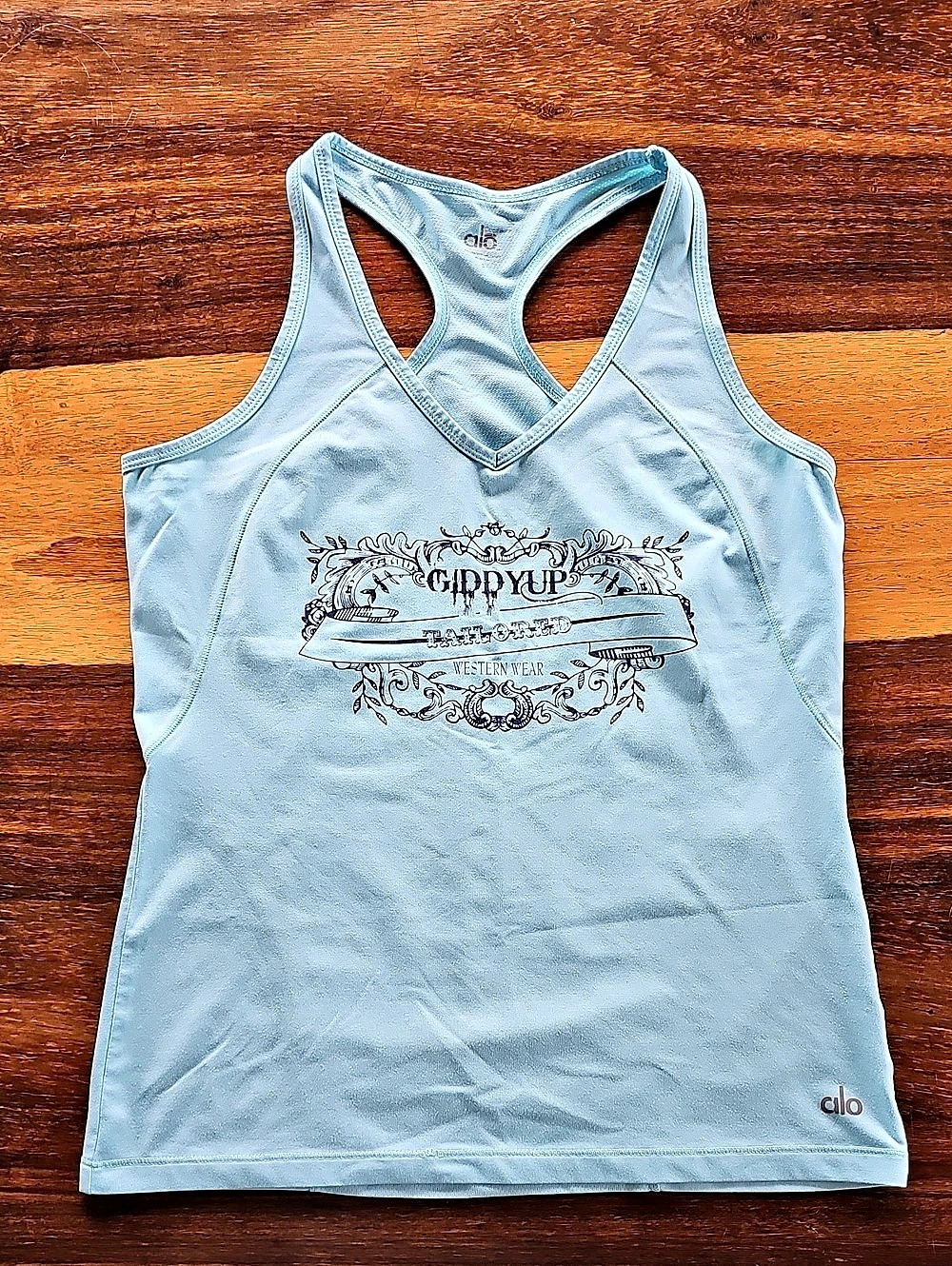 alo Racerback Athletic Tank in Blue